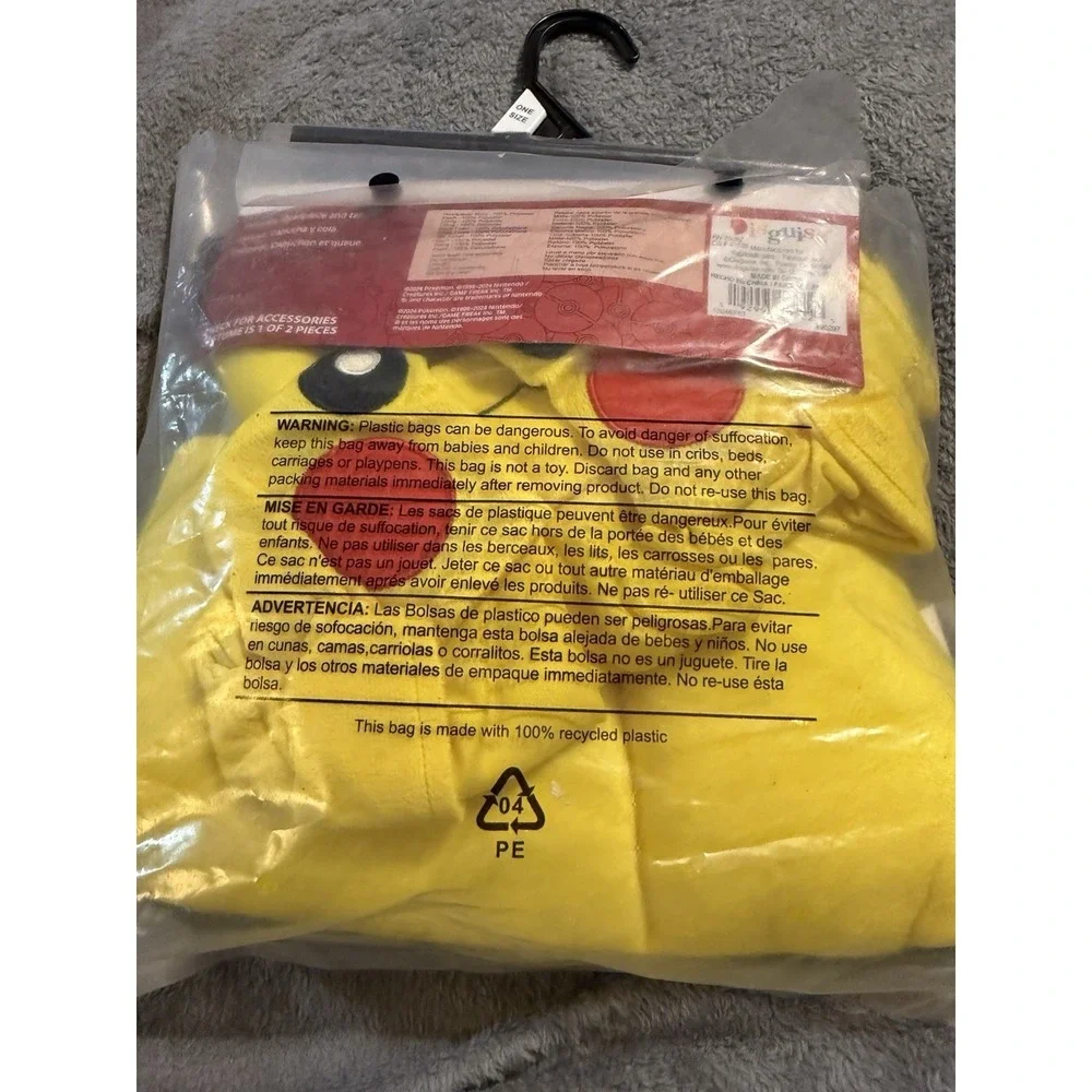 New Pkg‎ Adult Pokemon Pikachu Costume Accessory Kit Headpiece & Tail